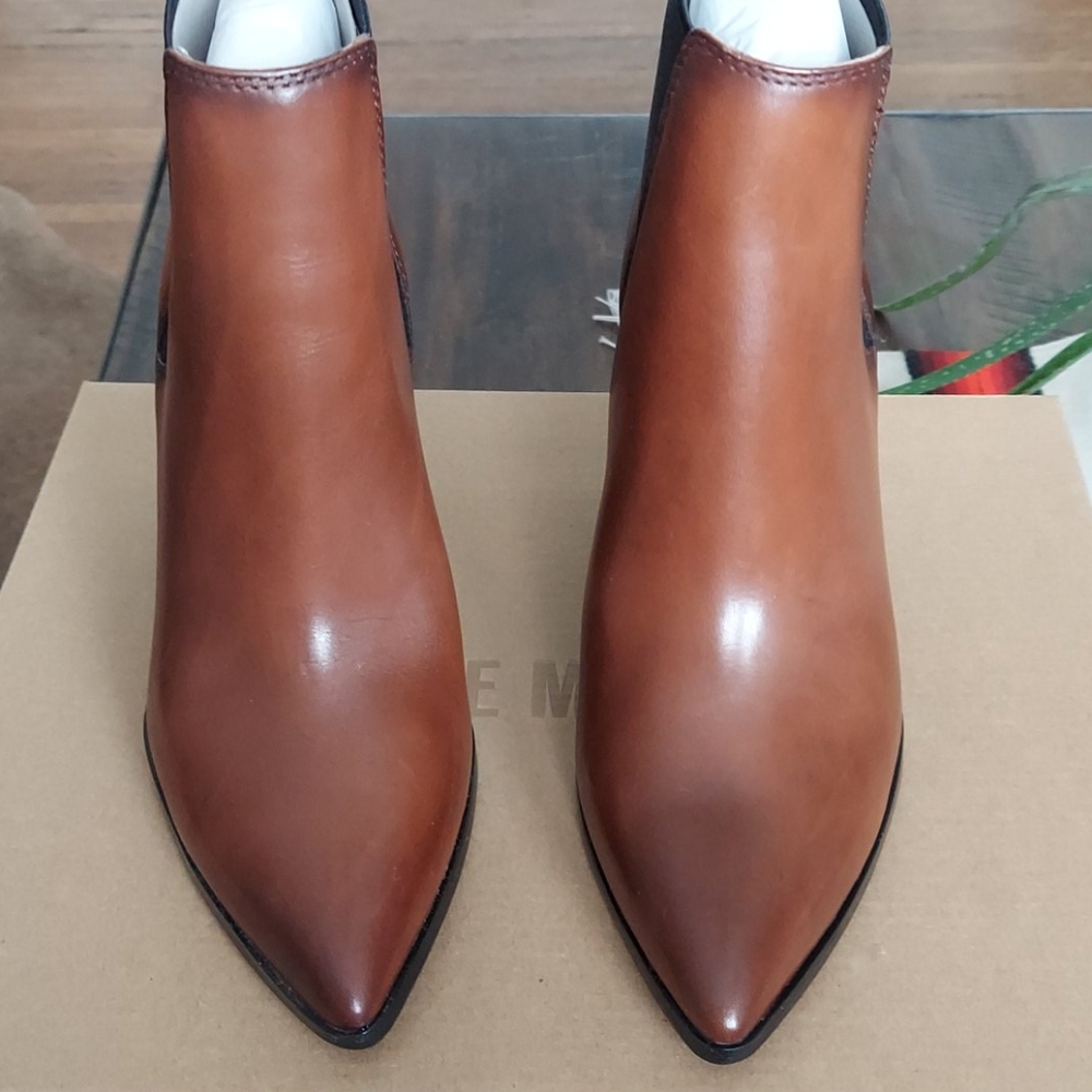 Steve Madden Kason Brown Leather Booties